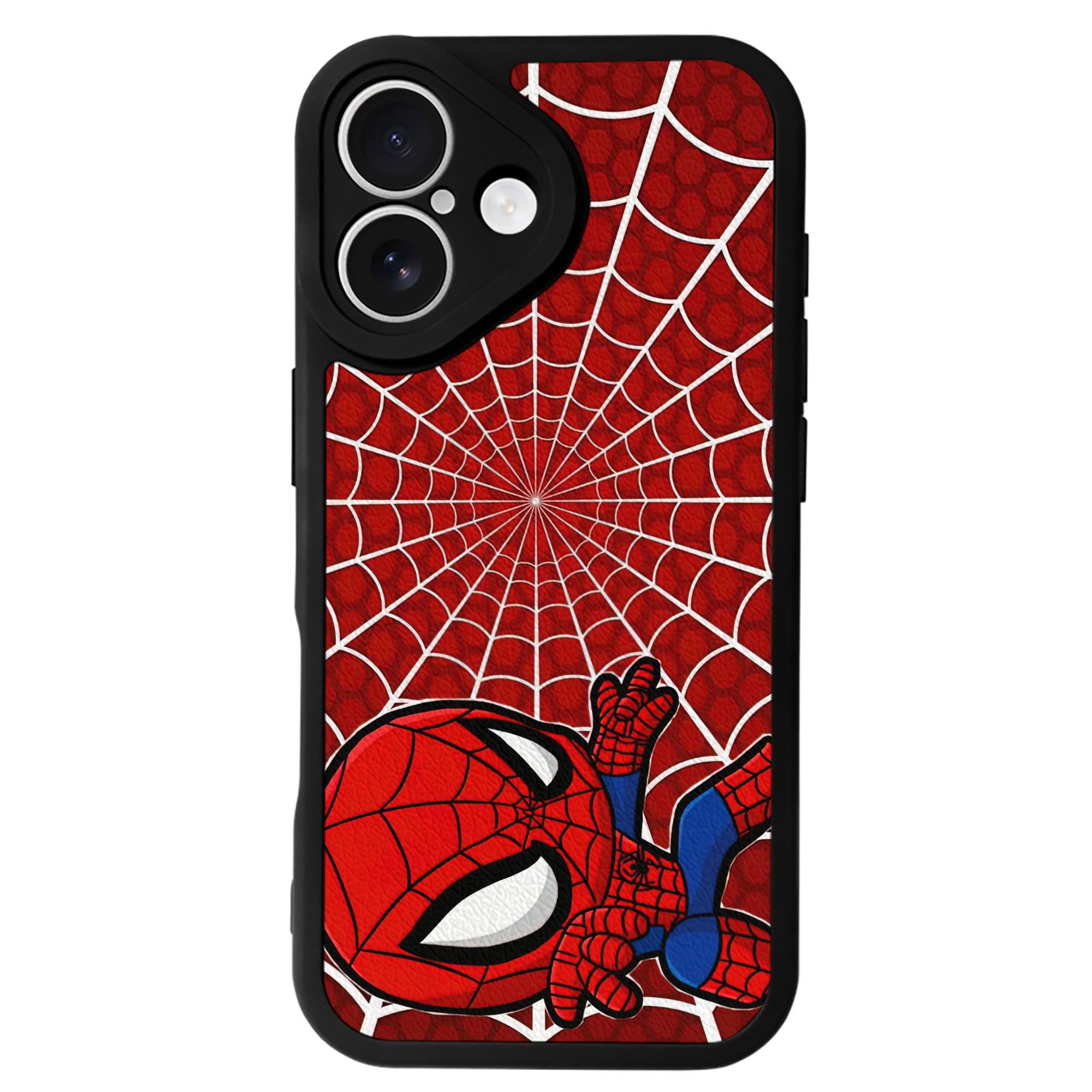 （画像用） Spider Man スパイダーマン 【iPhone 16シリーズ対応】シリコンスマホケース（レザー調） 材質：シリコン
